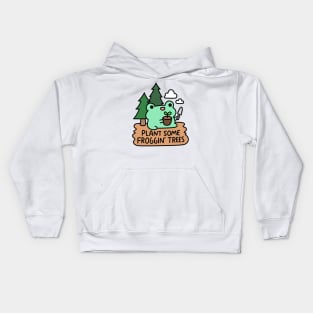 Plant some froggin' trees Kids Hoodie